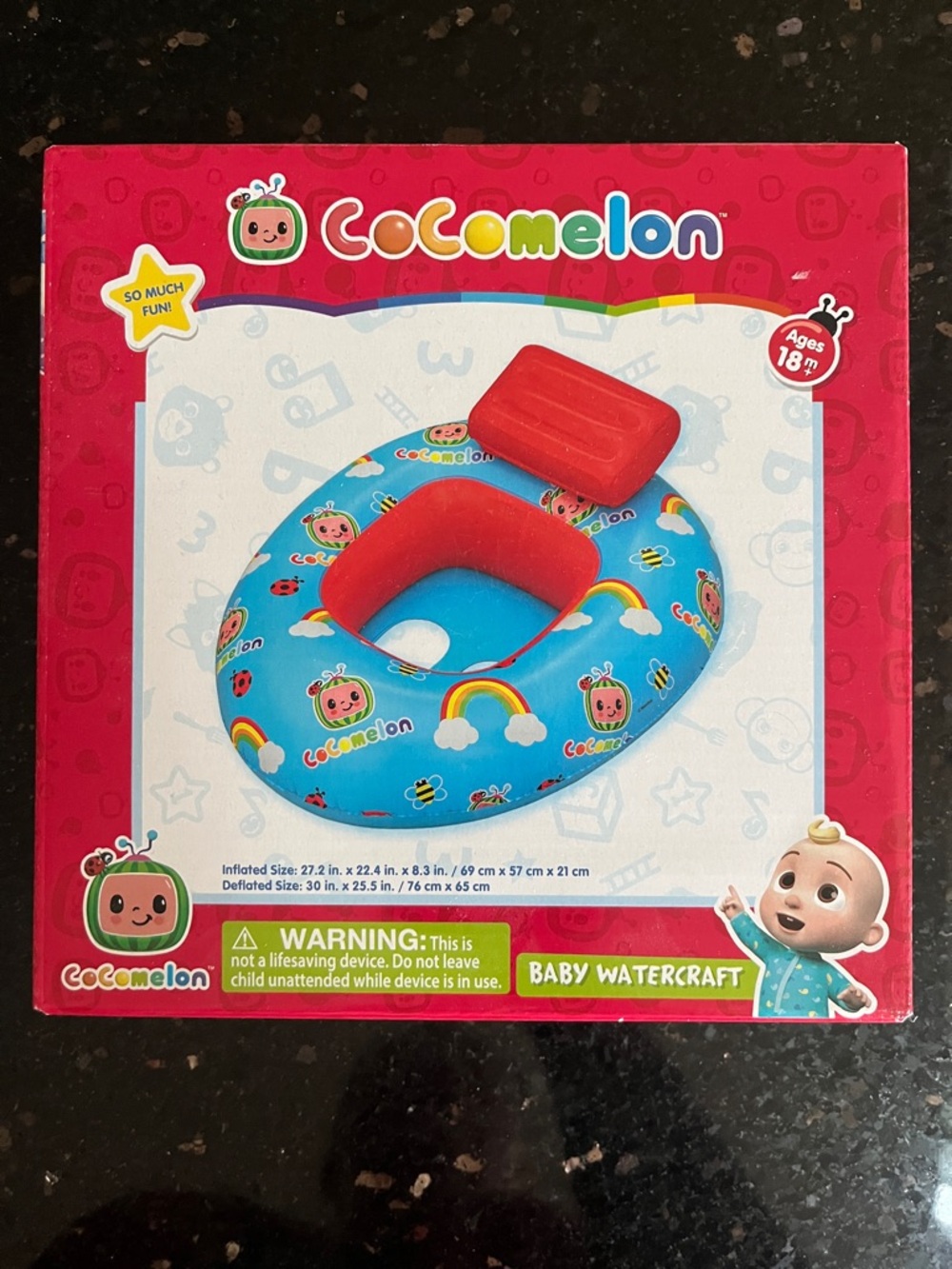 🇺🇸Cocomelon Inflatable Toddler Watercraft - Blue & Red - Picture 3 of 6